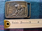 Vintage Brass Belt Buckle Cougar Indiana Metal Craft 1977