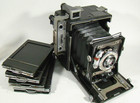 Graflex Speed Graphic 3x4 Press Camera W  Ektar 127mm F 4 7 Lens-4 Film Holders