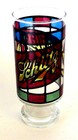      Vintage Schlitz Stained Glass Style Footed Beer Glass Milwaukee 16oz