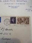 Gb Kgv 1939 Sg450 2 6d Seahorse Cover Air Mail To Curacao Dutch West Indies Naas