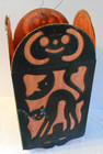Old Beistle  Halloween Candle Lantern 4 Sides Witch Devil Owl Cat