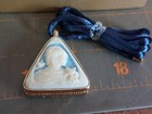 Vintage Estee Lauder Youth Dew Solid Perfume Classic Cameo Blue Triangle
