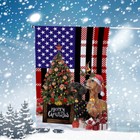 Dachshund Dog Merry Christmas Flag  Dachshund Dog Christmas Tree Lights Flag