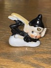 Vintage Christmas Skiing Ski Skis Elf Pixie Gnome Figurine Taiwan Japan