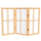 Shoji Room Divider 3 Panel Freestanding Folding Screen Rice Paper Wood Indoor
