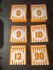 Whataburger Table Tent Number 6 9 9 10 13 90 Lot Of 6 Texas Collectable Burgers