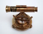 Antique Brass Nautical Telescope Compass Surveying Theodolite Maritime Decor
