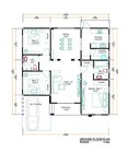 36x36 Feet House Plan 11x11 Meter 3 Beds 2 Baths Hip Roof Pdf    a4 Hard Copy 