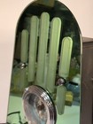 1998 Thomas Musuem Series Green Glass Mirrored Art Deco Style Radio