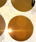 6 Pc Lot  300mm 12  Semiconductor Silicon Golden Test Wafers Gold Plated Coating