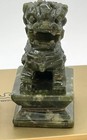 Pair Of China Green Jade Carved Feng Shui Foo Fu Dog Guard Door Lion Home Decor