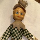 Vintage Green  Elf Pixie Knee Hugger Christmas Tree Figurine