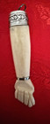 Antique Figa Bone And Silver Amulet Pendant 
