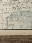 Antique 1887 Map United States   Territories  with Re-admittion Dates  14   x11   