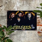 1pc Bee Gees   Gibbs Brothers Vintage Tin Metal Signs Home D  cor Retro 70s Disco