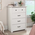 Mainstays Harrington 4 Drawer Dresser  White Wood Finish