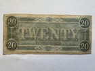 1864 Currency Confederate States Of America  20 Dollar Note Series 3 Richmond Va