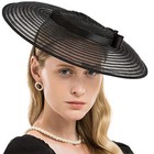 Fascinators For Women Elegant Wide Brim Kentucky Derby Church Dress Fedoras Hat 