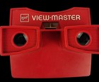 Vtg Gaf View-master Red   White 3d Viewer With 14 Classic Reel Discs