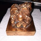 Dynasty Chinese Bronze Buddhist Lion W Cubs Emperor s Seal Chop Stamp Auspicious