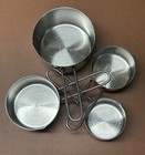 Vintage Nesting Stainless Steel Measuring Cups 1 4  1 3  1 2  And 1 Cup Read