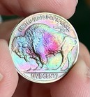 1915-p Buffalo Nickel Bu     Full Horn      Rainbow Album Toner