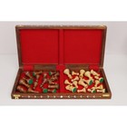 3 staunton Chess Set With Folding Wooden Board     Golden Rosewood   Ivory Acrylic