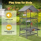 Parrot Bird Cage Macaw Aviary Cockatoo Finch Parakeet Pet Supplies Stand Wheels