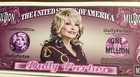 Dolly Parton Novelty Dollar Bill Comes In A Soft Polly Sleeve