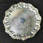 Vintage 3 Legged Sol Goldfeder Silver Plated Platter tray