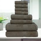 Luxury 8 Pc Towel Sets For Bathroom  100  Cotton 600 Gsm Bath Linen Sets