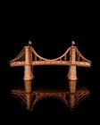 Hand-finished 3d Printed Brooklyn Bridge Model  Metallic Bronze Nyc Landmark Re