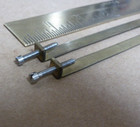 Nice Pair Antique French Clock Brass Door-bezel Straps   Screws    t 