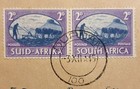 South Africa Stamps 1945 Wwii Victory Bilingual Pairs First Day Cover