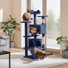 54in Cat Tree Tower Condo Furniture Scratch Post For Kittens Pet House Play Blue
