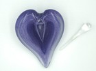 Glass Perfume Bottle     Purple Heart     Nourot Art  Handblown   Signed 1996