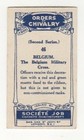 1927 Medals Card  The Belgium Military Cross