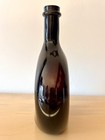 Antique 19th Century Chesnut Flask Glass Pontil Bottle-hand Painted    brandy   