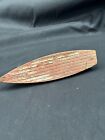 Antique Red Paint Childs Pond Wooden Boat Folk Art Old Paint Great Look