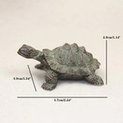 Antique Solid Copper Turtle Ornaments Trumpet Longevity Animal Sculpture 