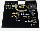 Vintage Gold   Silver Tone Cufflinks And Tie Clips Lot Of 24