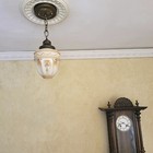 611c Antique Vintage 20 s 30 s  Glass Ceiling Light Fixture Hall Porch Pendant