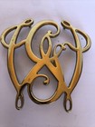 Vintage Virginia Metalcrafters George Washington Cypher 10-13 Brass Trivet