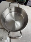Princess House Heritage 4 Qt Stainless Steel Casserole Pan Etched Glass Lid 4qt