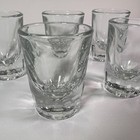 Vintage Libbey 5126 Weighted Bottom Base 2 Oz  Shot Clear Glass Set Lot Of  5x 