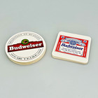 Vtg Budweiser Beer Bar Coasters Pub Mats Man Cave - 8 Classic Square 7 Round  96