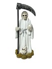 Santa Muerte 4  Statue White Dress   Holy Death Grim Reaper Skull Skeleton  