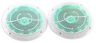 Rockville Rmc65lw 6 5  600w 2-way White Marine Speakers W multi Color Led remote
