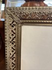 Vintage Ornate Picture Frame Filigree Gold W  Ivory Overlay 5x7 Photo Hollywood