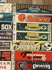 Nfl Nba Mlb Nascar Usfl Bumper Stickers Decals Lot Of 24 Vintage